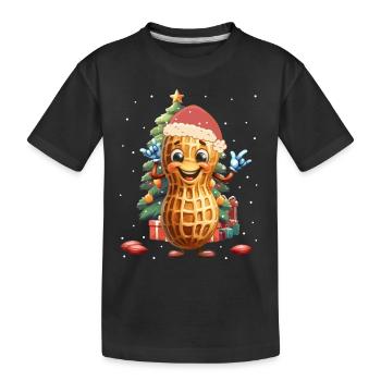 Cacahuète Père Noël Enfants Enfant Noël - T-shirt bio Premium Enfant - noir - Devant
