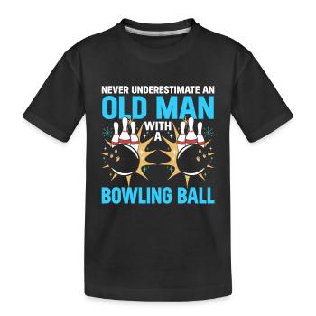 Boule de bowling Bowler - T-shirt bio Premium Enfant - noir - Devant