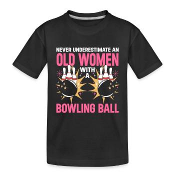 Boule de bowling Bowler - T-shirt bio Premium Enfant - noir - Devant