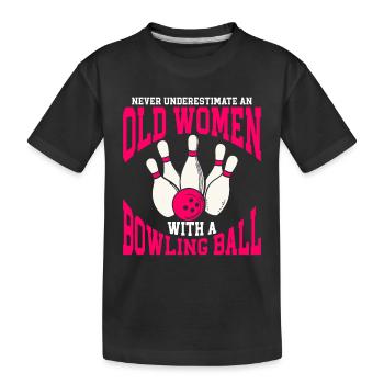 Boule de bowling Bowler - T-shirt bio Premium Enfant - noir - Devant