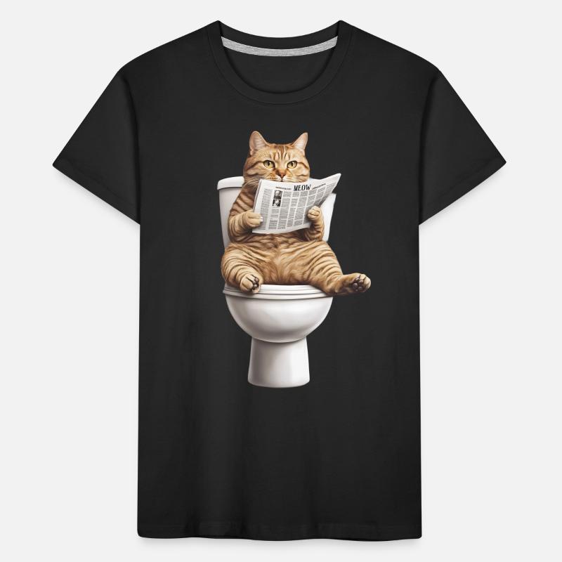 Drôle de chat chat propriétaire de chat Loo Cat Pet T-shirt bio Premium Enfant