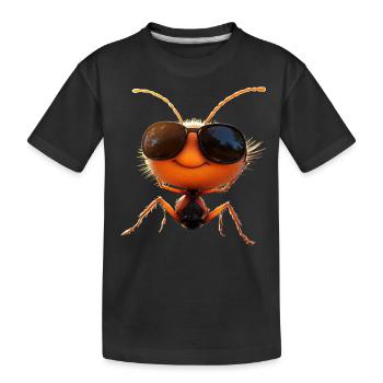 Ameise Waldameise Feuerameise Insekt Süße Ameisen - Kinder Premium Bio T-Shirt - Schwarz - Vorne