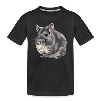 Chinchillas Chinchilla - Kinder Premium Bio T-Shirt - Schwarz - Vorne