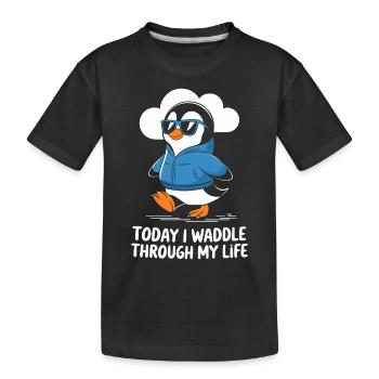 Aujourd’hui, je me dandine dans ma vie - T-shirt bio Premium Enfant - noir - Devant