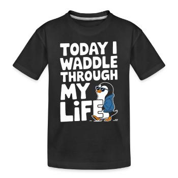 Aujourd’hui, je me dandine dans ma vie avec style - T-shirt bio Premium Enfant - noir - Devant