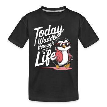 Aujourd’hui, je me dandine dans ma vie cool - T-shirt bio Premium Enfant - noir - Devant