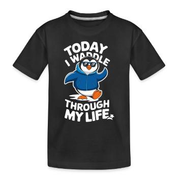 Aujourd’hui, je me dandine dans ma vie - T-shirt bio Premium Enfant - noir - Devant