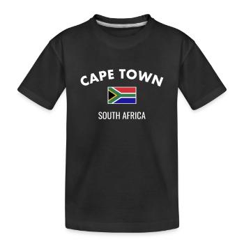 Cape Town Afrique du Sud Drapeau sud-africain - T-shirt bio Premium Enfant - noir - Devant