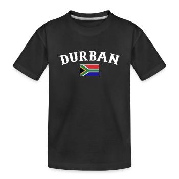 Durban Afrique du Sud Drapeau Afrique du Sud - T-shirt bio Premium Enfant - noir - Devant