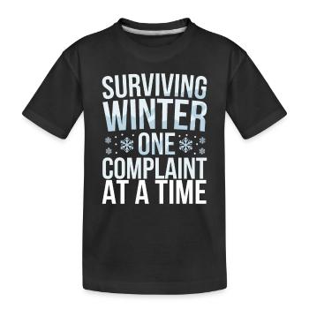 Hiver--froid-plaintes - T-shirt bio Premium Enfant - noir - Devant