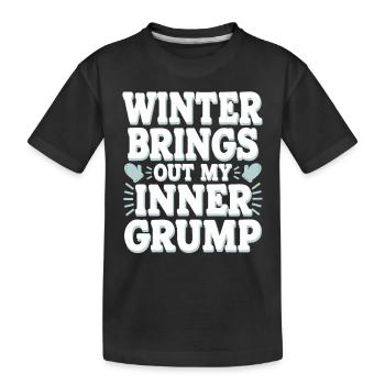 Hiver--froid-plaintes - T-shirt bio Premium Enfant - noir - Devant