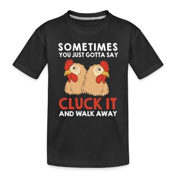 Poulet Volaille - T-shirt bio Premium Enfant - noir - Devant