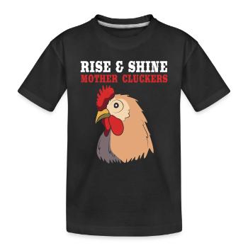 Poulet Volaille - T-shirt bio Premium Enfant - noir - Devant