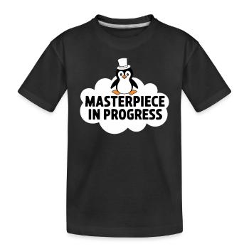 Penguin Masterpiece In Progress Cloud - T-shirt bio Premium Enfant - noir - Devant