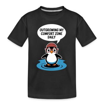 Grandissez au-delà de moi au quotidien avec Penguin - T-shirt bio Premium Enfant - noir - Devant