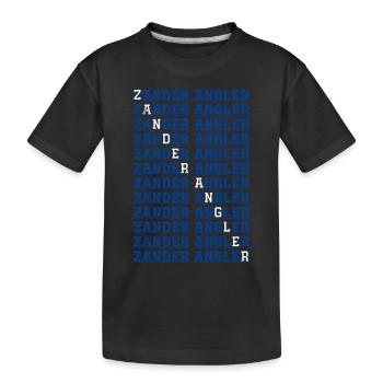 ZANDER ANGLER Lustiges Zander Angeln Donau - Kinder Premium Bio T-Shirt - Schwarz - Vorne