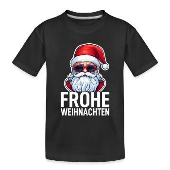 Weihnachtsmann - Kinder Premium Bio T-Shirt - Schwarz - Vorne