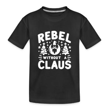 Rebell ohne Claus - Kinder Premium Bio T-Shirt - Schwarz - Vorne