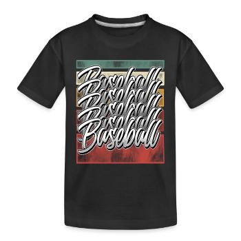 Baseball - Kinder Premium Bio T-Shirt - Schwarz - Vorne