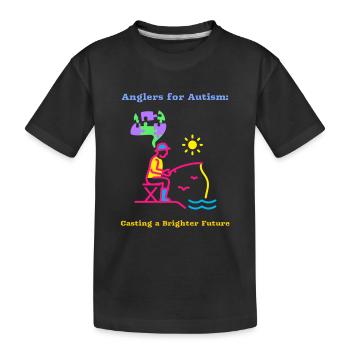 Pêcheurs pour l’autisme : un avenir meilleur - T-shirt bio Premium Enfant - noir - Devant