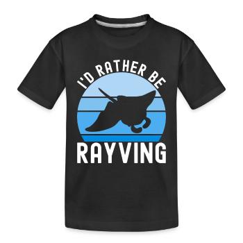Manta Rays Great Manta Sea Creatures - Kids' Premium Organic T-Shirt - black - Front