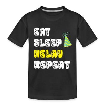 Helau Karneval Fasching Rosenmontag Fastnacht - Kinder Premium Bio T-Shirt - Schwarz - Vorne