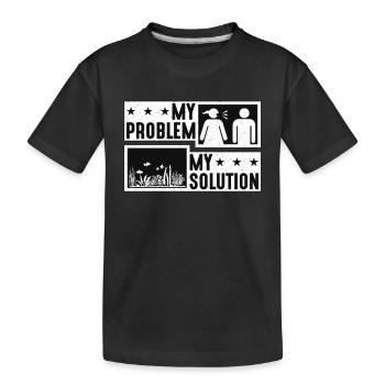Passionné d’aquariophilie Mon problème Mon Pictogramme Papa - T-shirt bio Premium Enfant - noir - Devant