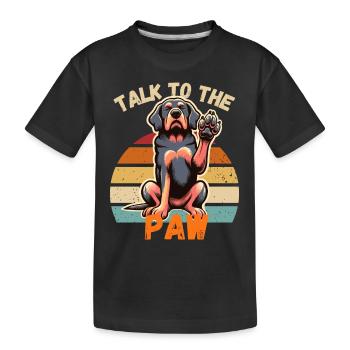 Chiens Rottweiler Patte Rétro Propriétaire de chien Drôle - T-shirt bio Premium Enfant - noir - Devant