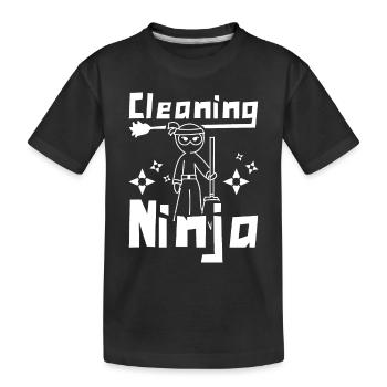 Ninja du ménage - T-shirt bio Premium Enfant - noir - Devant