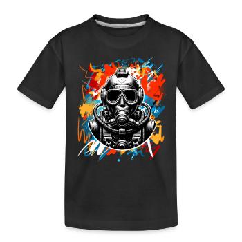 Tauchen Taucher - Kinder Premium Bio T-Shirt - Schwarz - Vorne