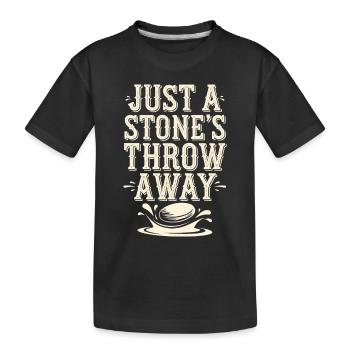 Stone jumping, stone jumping, outdoor hobby stone - Kids' Premium Organic T-Shirt - black - Front