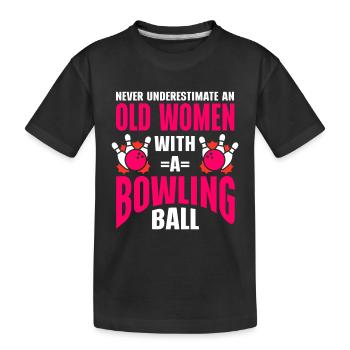 Boule de bowling Bowler - T-shirt bio Premium Enfant - noir - Devant