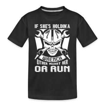Mechanic Female Mechanic - Kids' Premium Organic T-Shirt - black - Front