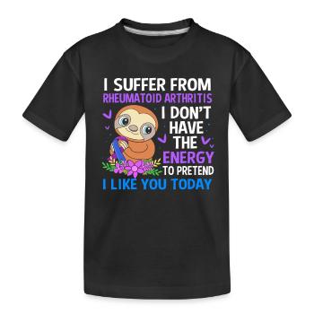 Rheuma Arthritis - Kinder Premium Bio T-Shirt - Schwarz - Vorne