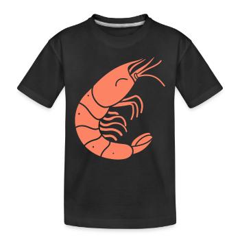 Crevette - T-shirt bio Premium Enfant - noir - Devant