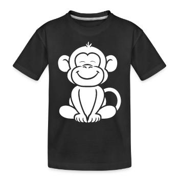 Baboon monkey - Kids' Premium Organic T-Shirt - black - Front