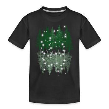 Forêt Nature Réflexion Nature Amoureux Épinettes - T-shirt bio Premium Enfant - noir - Devant