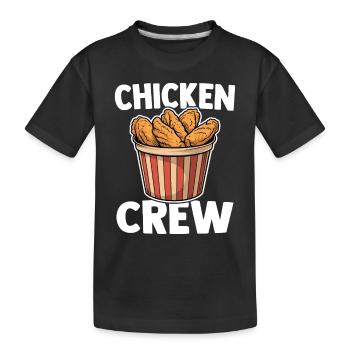 Poulet Wing Crew Nourriture pour ailes de poulet frites - T-shirt bio Premium Enfant - noir - Devant
