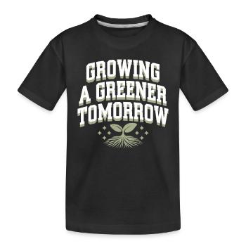 Optimisme climatique, Jour de la Terre, Durabilité - T-shirt bio Premium Enfant - noir - Devant