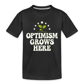 Optimisme climatique, Jour de la Terre, Durabilité - T-shirt bio Premium Enfant - noir - Devant