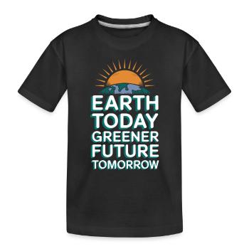 Optimisme climatique, Jour de la Terre, Durabilité - T-shirt bio Premium Enfant - noir - Devant