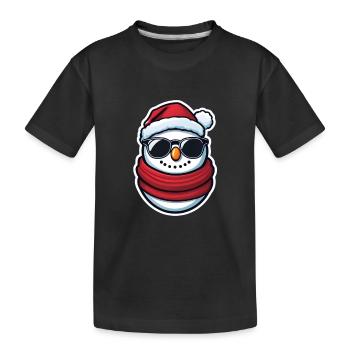 Bonhomme de neige - T-shirt bio Premium Enfant - noir - Devant