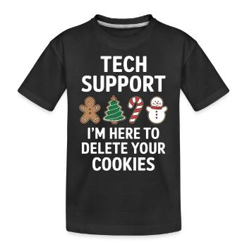 Cookies Saying Funny Christmas Cookies Gift - Kids' Premium Organic T-Shirt - black - Front