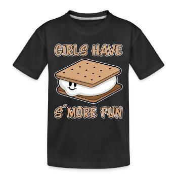 S ́More Saying Marshmallow Camping S ́More Gift - T-shirt bio Premium Enfant - noir - Devant