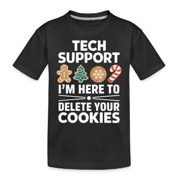 Cookies Saying Funny Christmas Cookies Gift - Kids' Premium Organic T-Shirt - black - Front