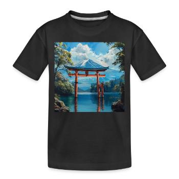 Japan - Kinder Premium Bio T-Shirt - Schwarz - Vorne