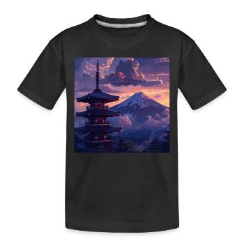 Japan - Kids' Premium Organic T-Shirt - black - Front