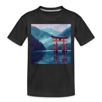 Japan - Kinder Premium Bio T-Shirt - Schwarz - Vorne
