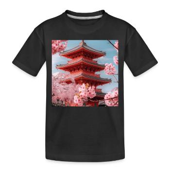 Japan - Kinder Premium Bio T-Shirt - Schwarz - Vorne