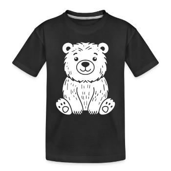 Grizzly petit ours - T-shirt bio Premium Enfant - noir - Devant